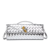 Braided Clutch Silver